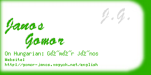 janos gomor business card